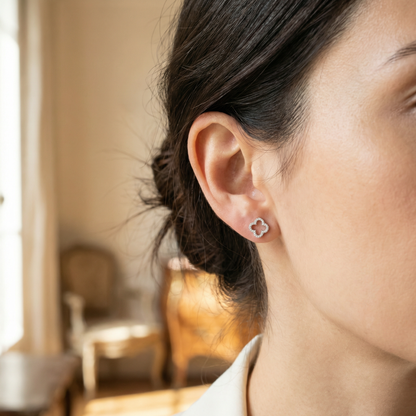 Clover Earrings worn