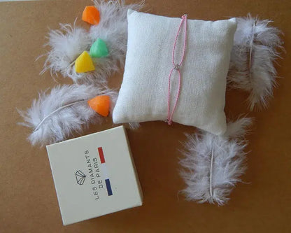 Bracelet solitaire pour bébé et enfant diamant et argent