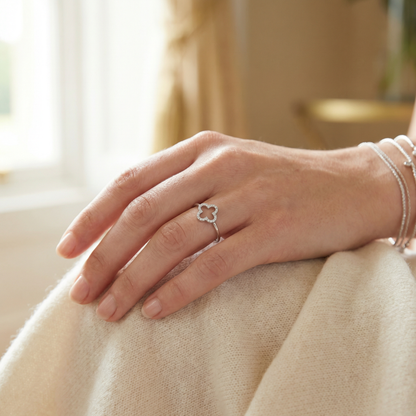 Clover Ring worn