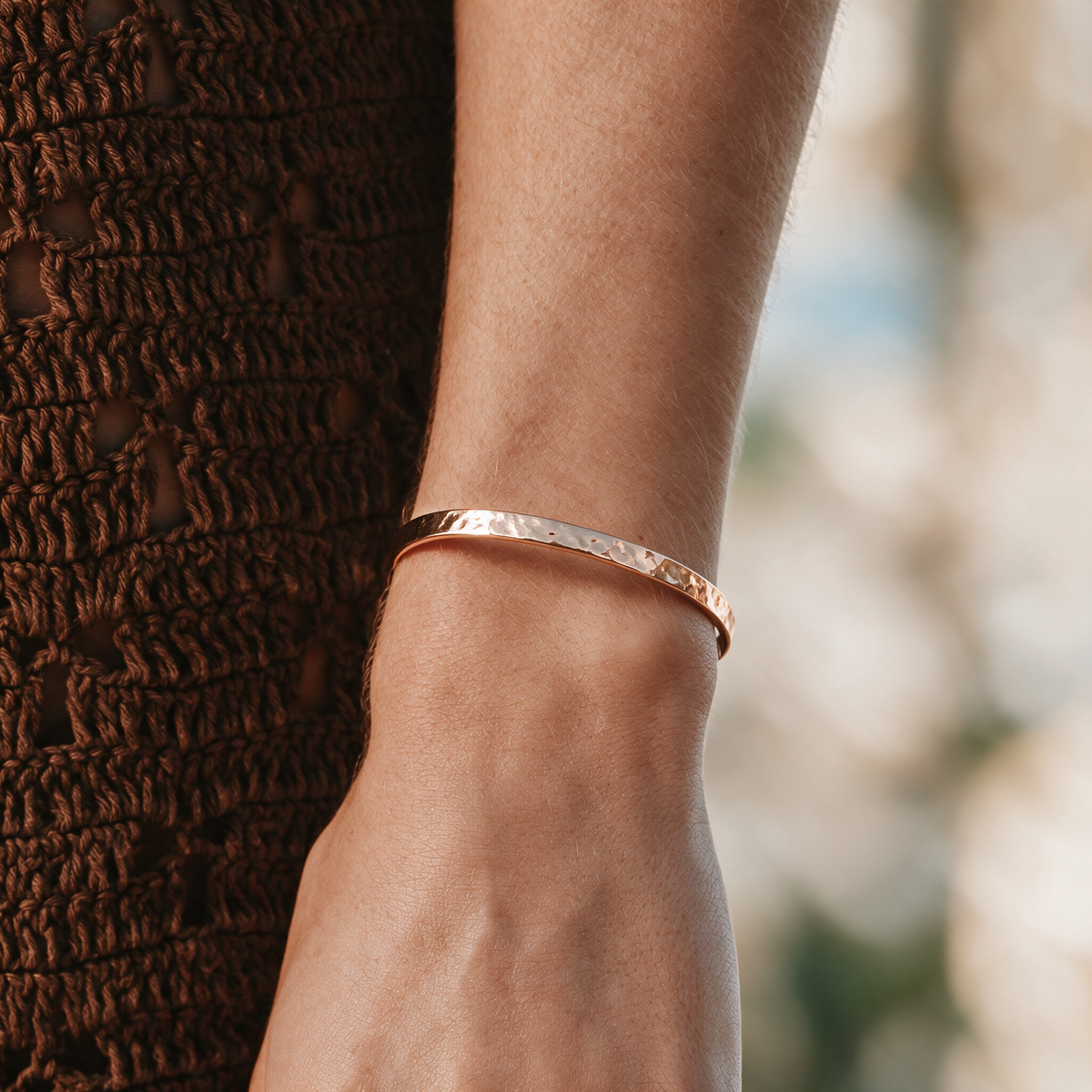 Textured Open Bangle