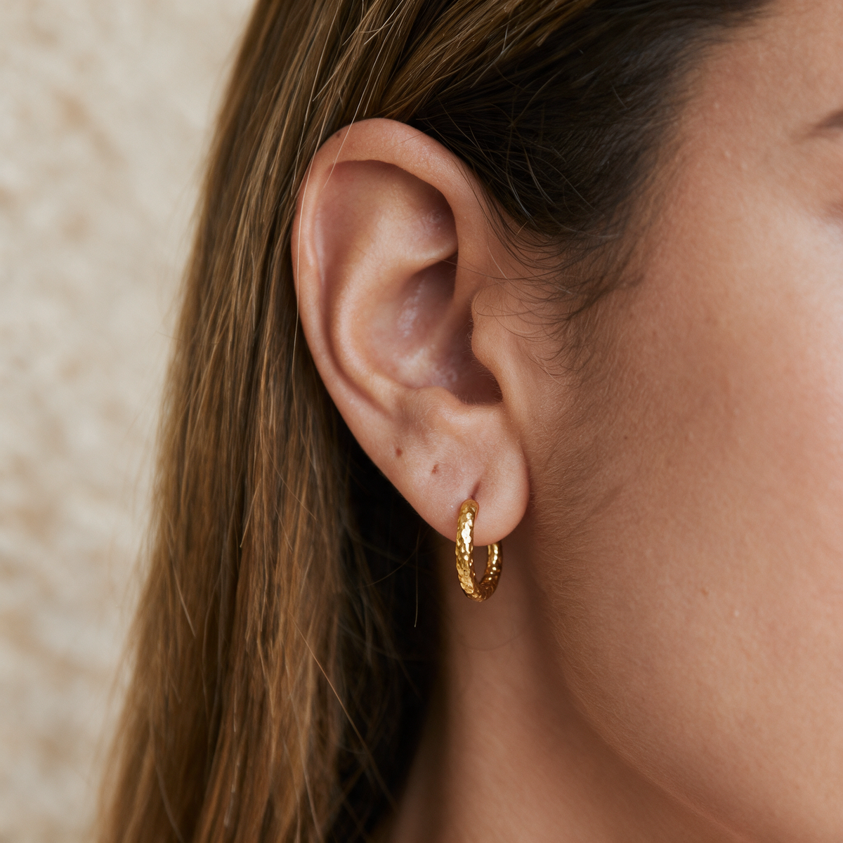 Textured Gold Hoops