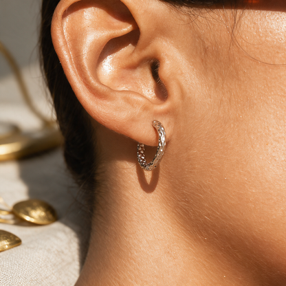 Textured Gold Hoops