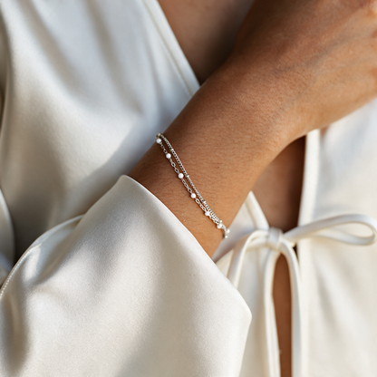 Twin Ivory Bead Bracelet