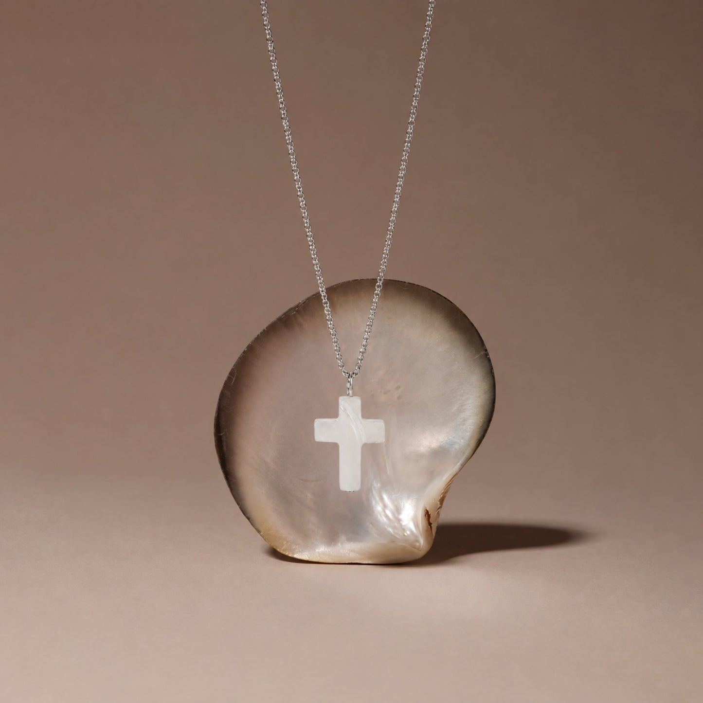Mother of Pearl Cross Necklace