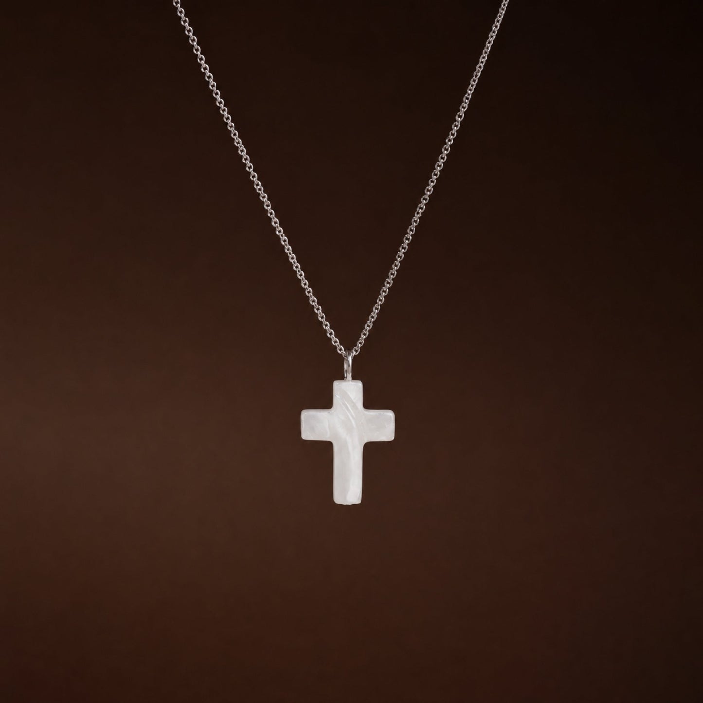 Mother of Pearl Cross Necklace